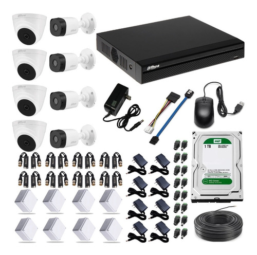 Camaras Seguridad Kit 8 Dahua 1080 + 8 Cám 1080 + D.d + Exte