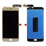 Tela Display Touch Para Moto G5 Plus Dourado + Película Cola