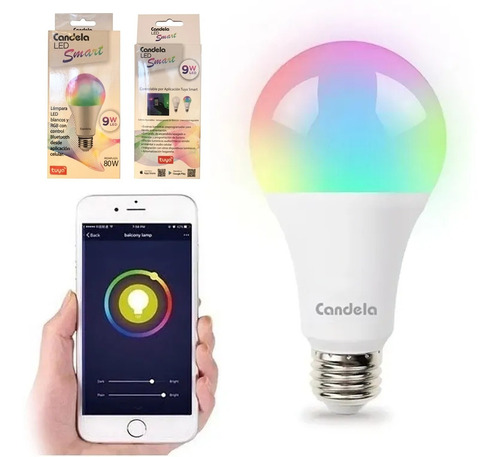 Lampara Led Smart 9w Wifi Bluetooth Colores Rgb Fría Cálida