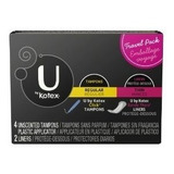 Por U Kotex 4 Tampones Regulares Y 2 Thin Liners Travel Pack