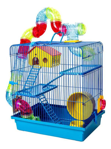 Gaiola Para Hamster 3 Andares Tubo Luxo Casinha