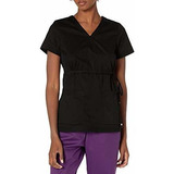 Katelyn Easy-fit Mock-wrap De Koi Mujeres Scrub Top Con Lazo