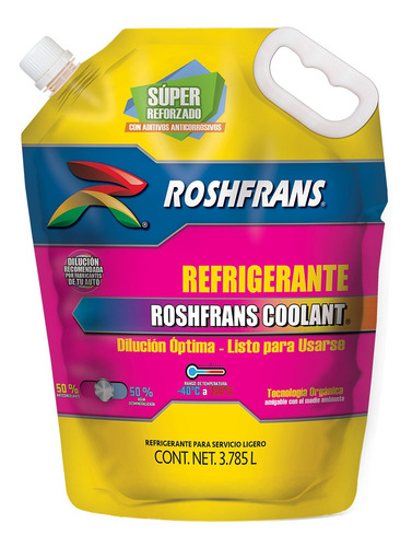 Anticongelante Rosa Listo Para Usar 3.785 Lts Roshfrans