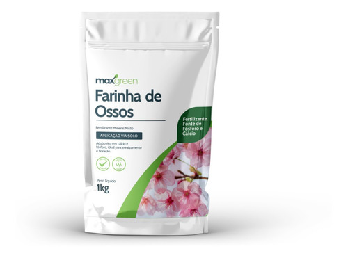 Fertilizante Mineral Misto Maxgreen Farinha De Ossos 1kg