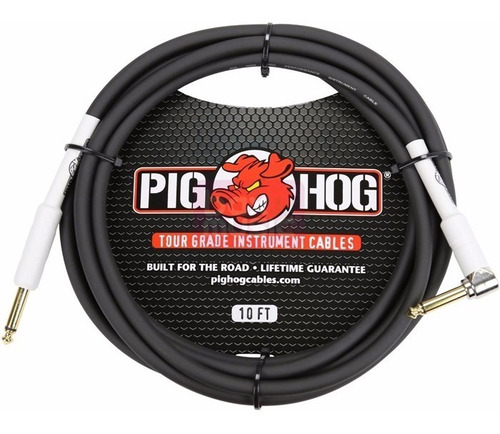 Pig Hog Ph10r Cable Para Guitarra O Bajo 3 Metros Angular