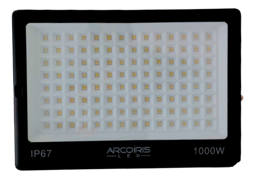 Refletor Microled 1000w Smd Multifocal Ip67 Branco Frio