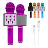 Microfono Karaoke Bluetooth Inalambrico Parlante Recargable Color Fucsia