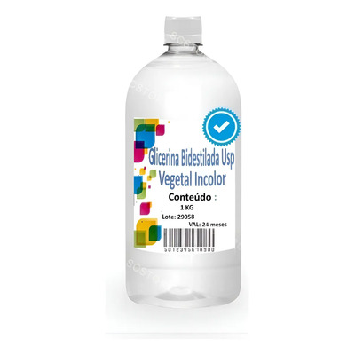 Glicerina Bi-destilada Usp 100% Vegetal E Alimenticia 1,1 L | MercadoLivre