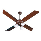 Ventilador Techo Severbon Vta420m Marron C/luz Maitess