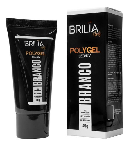 Polygel Branco 30g Brilia Nails