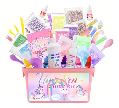 Caja De Almacenaje Rosa Diy Slime Kit, Fun Combo Set