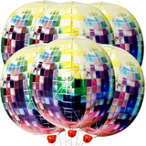 Globo 4d Orbiz Esférico Metalizado Esfera Disco Retro  X6 Un