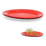 Travessa Prato Oval Melamina P/ Sushi Sashimi Japones 25cm