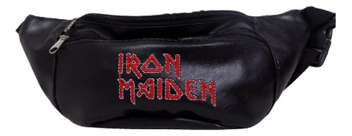 Riñoneras De Iron Maiden Bordada Cuero Rockería Que Sea Rock