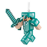 Adorno Navideño De Minecraft Steve Armadura De Diamant...