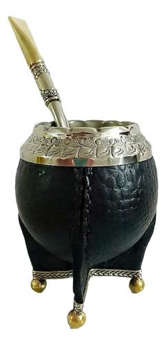 Mate De Calabaza Con Bombilla De Alpaca Y Bronce.