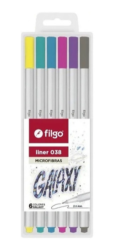Marcador Microfibra Filgo Liner 038 Punta 0.4mm X 6 Colores