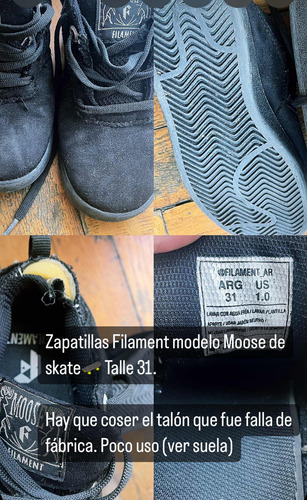Zapatillas De Skate Filament Moose Niños