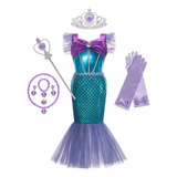 Disfraz Sirenita Ariel, Disfraz Niña + Accesorios 
