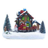 Mini Casa De Nieve Led Christmas, Brillante, Escritorio De C