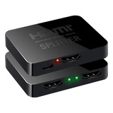 2 Mini Splitter Hdmi 4k 1 Entrada 2 Salidas Con Amplificador