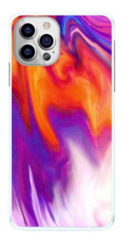 Capinha Colorida Violeta Brancae Laranja Capa De Celular