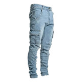 Vaqueros Pitillo Para Hombre Slim Jogger De Alta Elasticidad