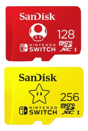 Cartão De Memória 256+128gb Nintendo Switch Sandisk Microsd