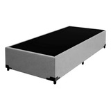 Cama Box Solteiro Ultra Suede Cinza 88x188