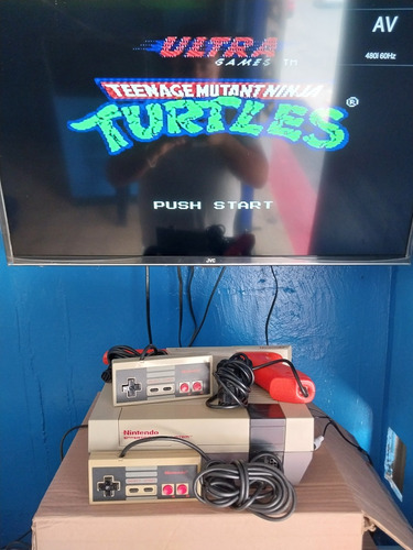 Consola Nintendo Nes Original Con Juego De Turtles Ninja 