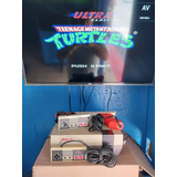 Consola Nintendo Nes Original Con Juego De Turtles Ninja 