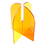 Jarron Flor Geometric Acrylic 2 Piezes Yellow Anaranjado L