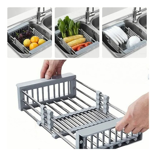 Escurreplatos Ajustable Fregadero Tarja Para Cocina