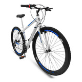 Mountain Bike Ello Bike Velox Aro 26 21v Freios V-brakes Câmbios Ltx Cor Branco/azul Com Descanso Lateral