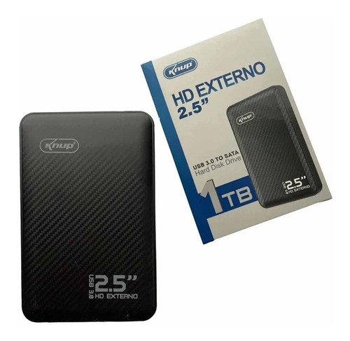 Hd Externo Knup 1tb Usb 3.0 Cor Preto + Nf E Envio Imediato 