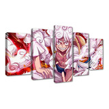5 Cuadros Canvas Luffy One Piece Gear 5 Transformacion Anime