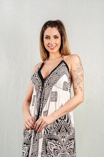 Vestido Lenço Indiano  Costa Nua Viscose Melhor Qualidade 2