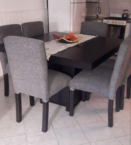 Juego De Comedor Mesa Cuadrada + 6 Sillas Envio Gratis