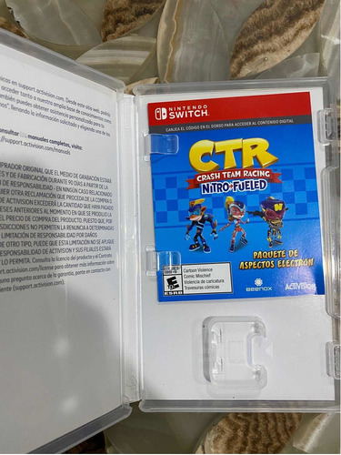 Solo Caja Crash Team Racing Nintendo Switch Repuesto Ns