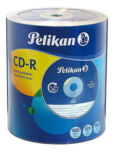 Cd-r Pelikan - 52x/700 Mb - Bulk 100 Unid