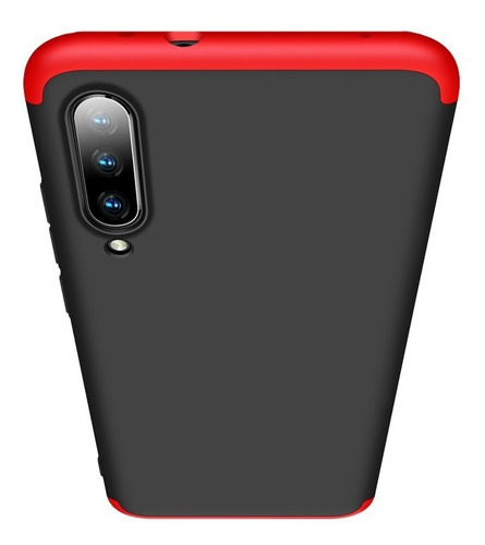 Carcasa Para Xiaomi Mi A3 Atigolpe Ultra Slim Gkk Tecnostrik Color Roja / Negro