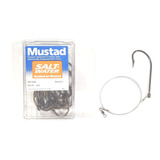 Anzuelo Con Leader Mustad Noruego 9/0 Dorado Surubi