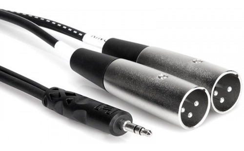 Hosa Cyx-402m Cable En Y Doble Xlr Macho A Estéreo Mini Plug