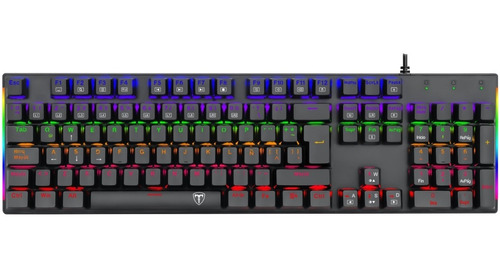 Teclado Gamer Mecánico T-dagger T-tgk310 Naxos Rainbow Red