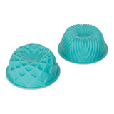 Juego 2 Moldes Mini Para Cupcakes Plástico Menta Nordicware