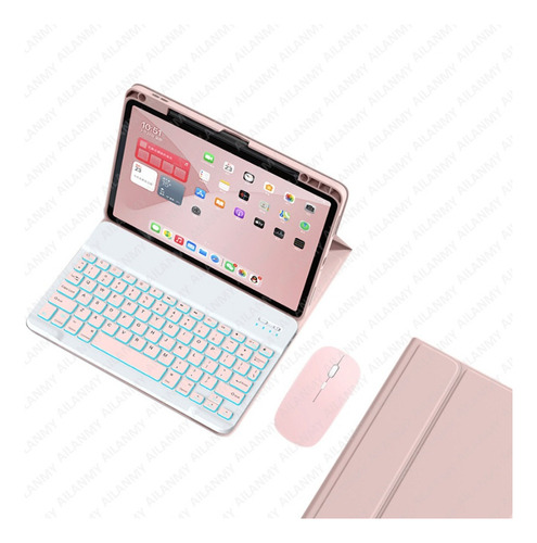 Funda Con Teclado Rgb+mouse Para Xiaomi Pad 5 Pro 12.4 2022