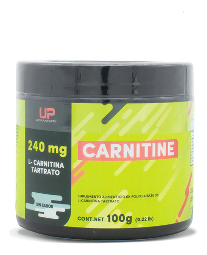 Ultrapure Carnitine - 100 Gramos Sabor Sin Sabor