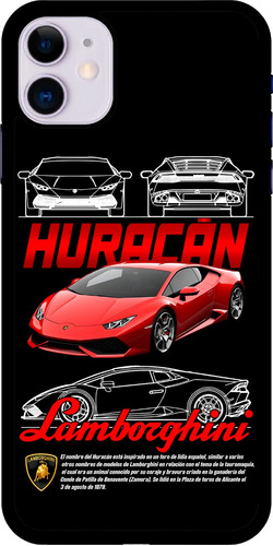 Funda Celular Diseño Auto Coche Lamborghini Huracan Rojo