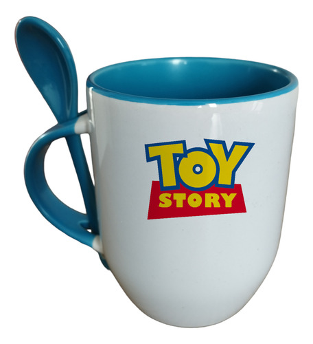 Taza Con Cuchara Toy Story Disney Personalizable