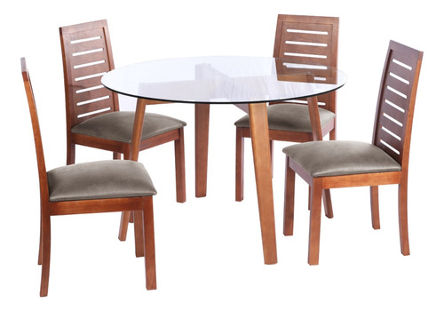 Juego De Comedor Valencia Silla Tenerife Cuero Latam Home